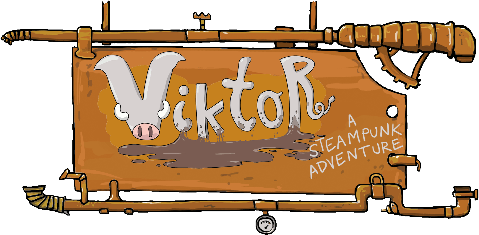Viktor steampunk adventure title board